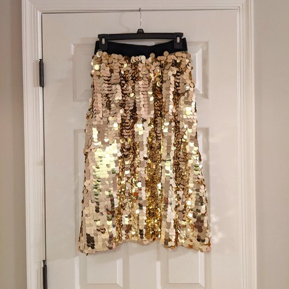 (New) Gold color Spangle Skirt - Picture 1 of 1